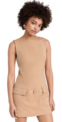STAUD Sheila Dress Camel L