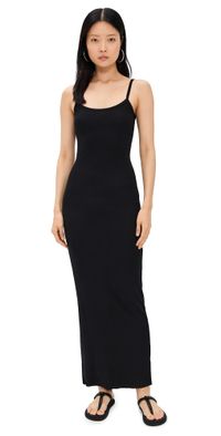 Cotton Citizen Verona Spaghetti Maxi Dress Jet Black L