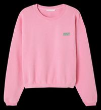 American Vintage - Sweat court col rond en coton mélangé - Taille L - Rose
