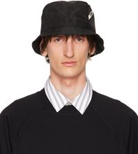 JACQUEMUS Black Le Chouchou 'Le bob Ovalie' Bucket Hat