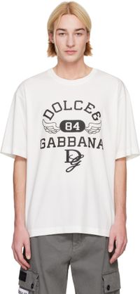 Dolce&Gabbana White Cotton Round Neck T-shirt