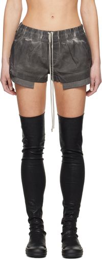Rick Owens DRKSHDW Gray Hollywood Fog Boxers Denim Shorts