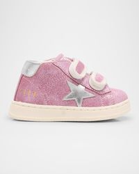 Girl's Metallic Logo-Print Low Top Sneakers, Baby/Toddlers