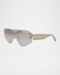 Serpenti Rimless Metal & Nylon Shield Sunglasses