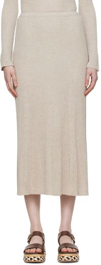 Gabriela Hearst Brown Silk Midi Skirt
