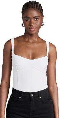 Good American Sweetheart Sculpting Tank Bodysuit White001 L