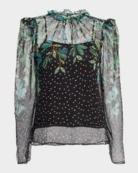 Mel-B Floral Silk Georgette Blouse
