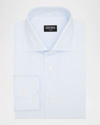 Men's Micro-Check Cotton Dress Shirt