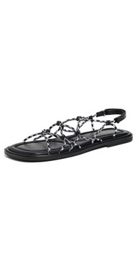 Intentionally Blank Lychee Sandals Black White 8