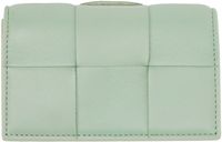 Bottega Veneta Green Intrecciato Card Holder