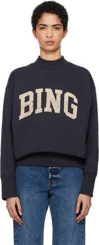 ANINE BING Navy Bradie 'Bing' Sweatshirt