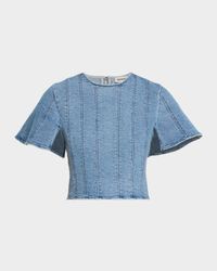 Kolby Short-Sleeve Denim Top