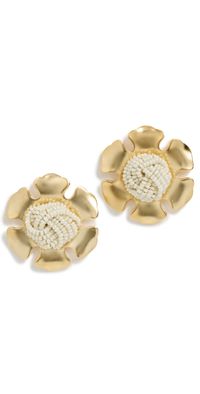 Brinker + Eliza La Lune Earrings Gold/Pearl One Size