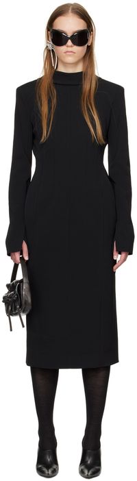 Acne Studios Black Tailored Midi Dress