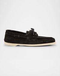 Men's Foil Suede Boat Shoes