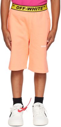 Off-White Kids Orange Industrial Shorts