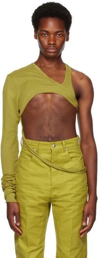 Rick Owens Green Banana Skeletank Tank Top