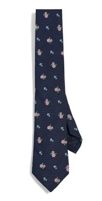 Paul Smith Floral Tie Dark Navy 8