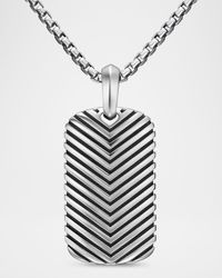 Men's Chevron Tag Enhancer in Silver, 34mm