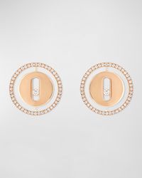 LUCKY MOVE 18K ROSE GOLD DIAMOND STUD EARRINGS