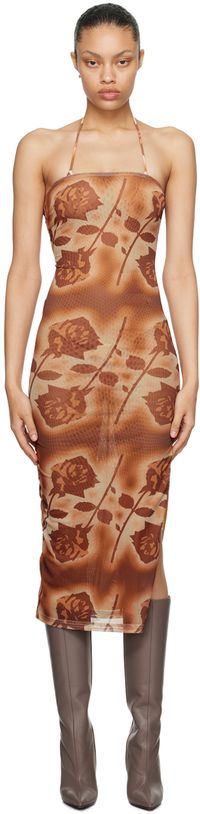Miaou Orange Lila Midi Dress