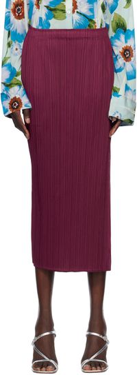PLEATS PLEASE ISSEY MIYAKE Purple Monthly Colors March Midi Skirt