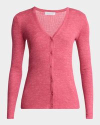 Aiste Cashmere Rib V-Neck Cardigan