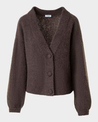 Alpaca Knit V-Neck Cardigan