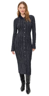 Veronica Beard Jean Barrett Dress Navy/White Multi L
