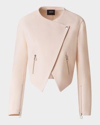 Ariel Asymmetric Wool Crepe Jacket