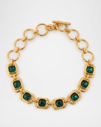 Rectangular Crystal Chain Necklace