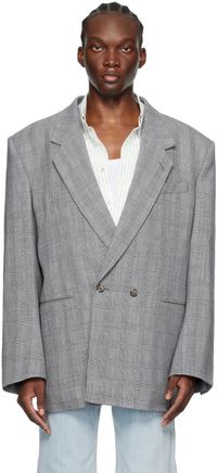 RECTO Black & White Glen Check Blazer