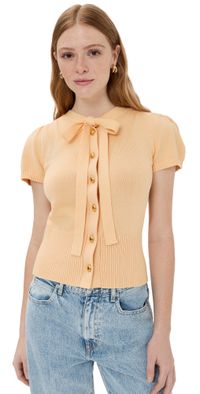 Tanner Fletcher Matilda Bow Cardigan Pale Yellow 5