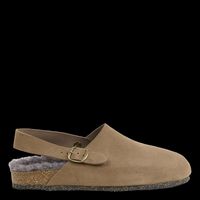Bosabo - Sabots plats en cuir velours - Taille 41 - Beige