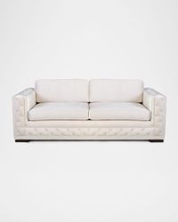 Bently White Tufted Sofa
