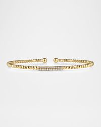 14K Yellow Gold Bujukan Bead Bangle with Diamonds