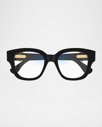 C-Logo Acetate Rectangle Glasses