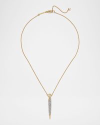 Solanales Gold Crystal Spear Necklace