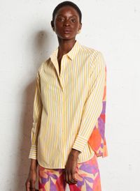Bella Jones - Chemise oversize en coton imprimé - Taille 3 - Jaune