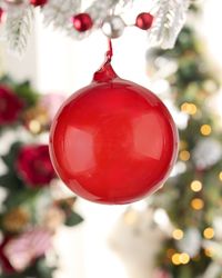 Glittered Bubble Glass Christmas Ornament
