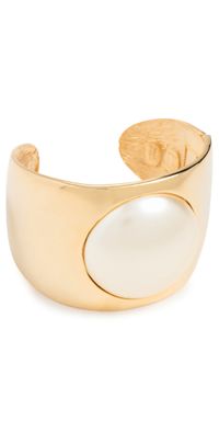 Kenneth Jay Lane Gold Cuff White Pearl One Size