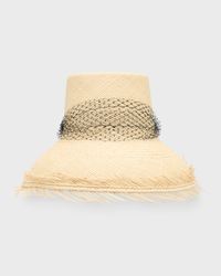 El Campesino Straw Bucket Hat With Tulle