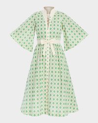 Carmen Geometric-Print Midi Dress