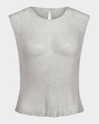 Chloe Woven Mesh Top