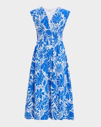 Roxanne Cap-Sleeve Midi Dress