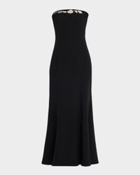 Phillippa Embellished Crepe Strapless Gown