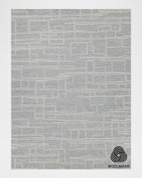 Park City Hand-Tufted Light Gray/Ivory Rug, 5' x 8'