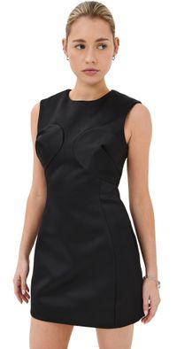 Marc Jacobs Seamed Up Satin Dress Black 4