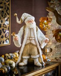 Gold Leaf Tabletop Santa