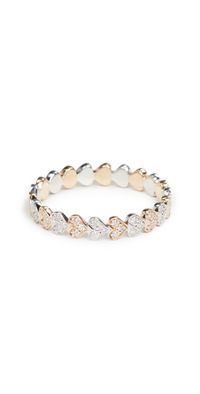 Sydney Evan Tiny Heart Eternity Ring Yellow/Gold 6